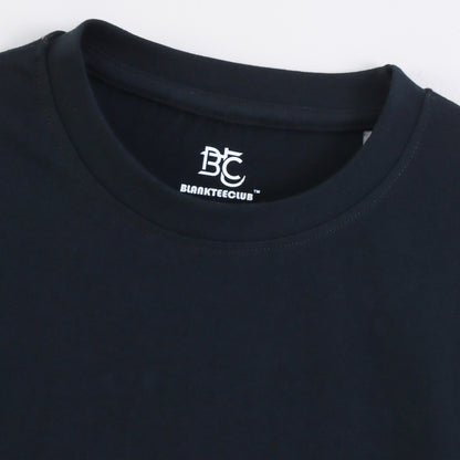 Classic Round Neck T-Shirt – Midnight Black