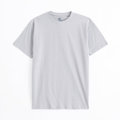 Classic Round Neck T-Shirt – Silver Grey
