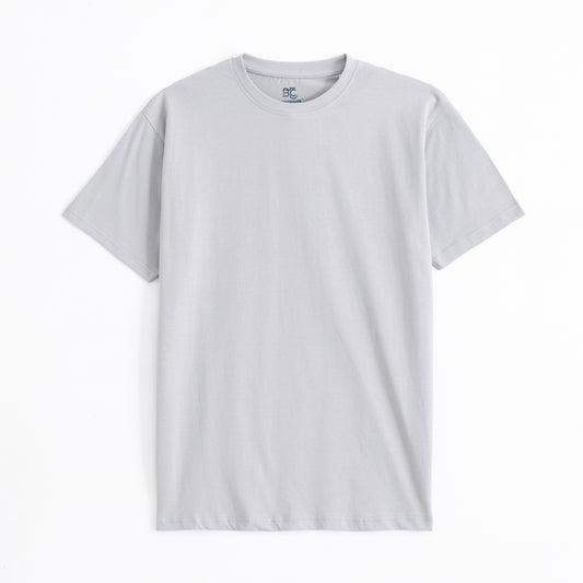 Classic Round Neck T-Shirt – Silver Grey