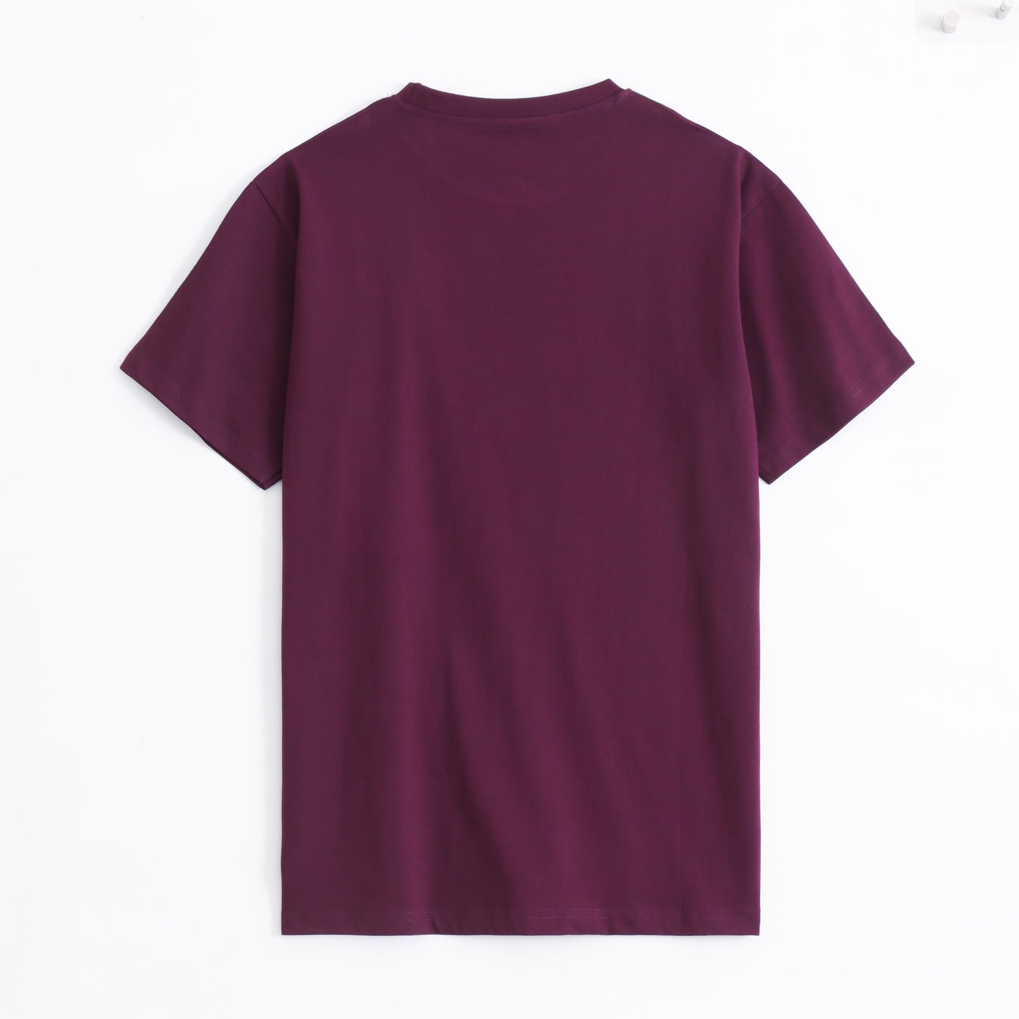 Wine round neck t shirt made at blankteeclub