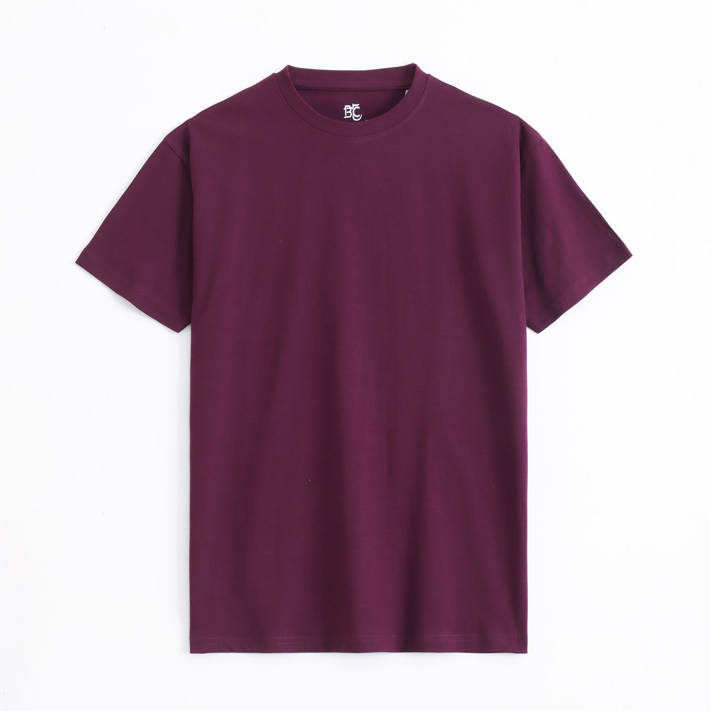 Wine round neck t shirt made from 100% super combed cotton